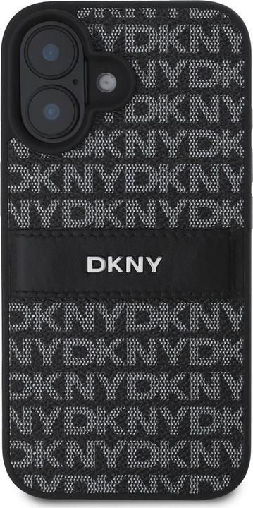 Actual product image DKNY DKHCP16SPRTHSLK iPhone 16 6.1" czarny/black hardcase Texture Pattern Tonal Stripe (Apple iPhone 16)