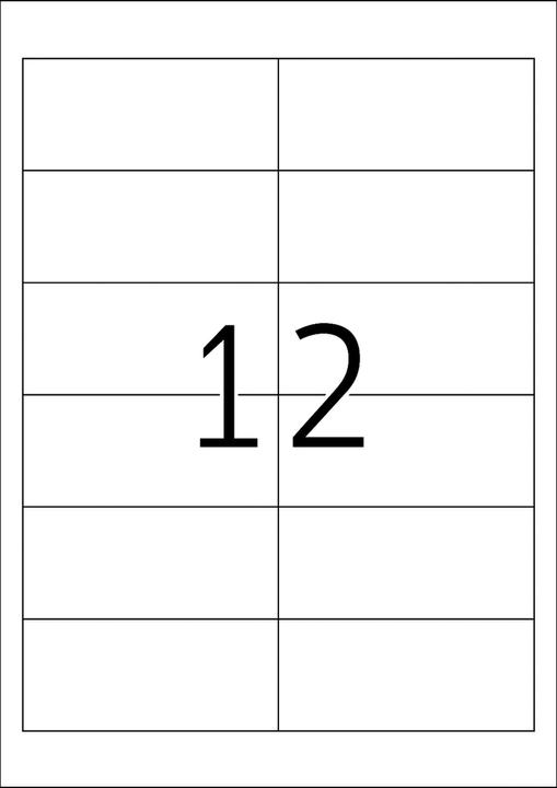 Nährwerte und Zutaten TopStick TOP STICK Universal-Etiketten, 96,5 x 42,3 mm, 100 Blatt