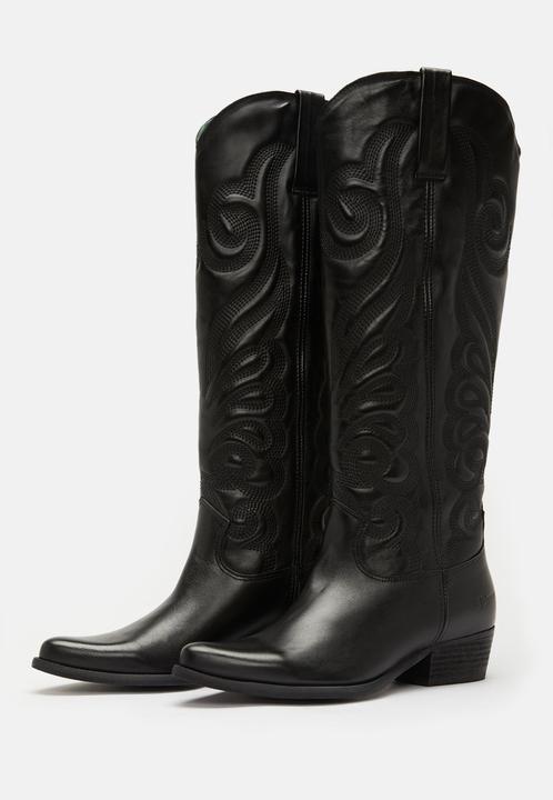 Actual product image Felmini The cowboy boot with heel from, is characterised by beautiful embroidery on the shaft (37)