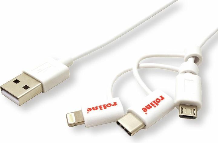 Productafbeelding Roline USB 2.0 Sync & Charge Kabel Type A - Type C (1 m, USB 2.0)
