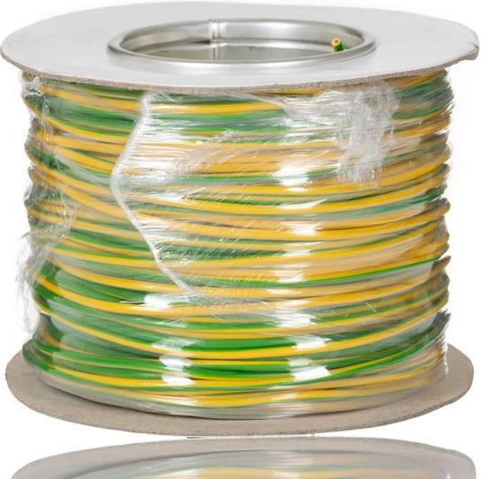 RS PRO Cavo unipolare 2,5 mm², 14 AWG 100m Verde/Giallo isolato in PVC 45/0,25 mm di fili (100 m)