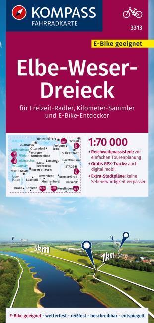Actual product image Bicycle Map 3313 Elbe-Weser Triangle 1:70,000