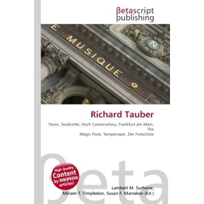 Richard Tauber, Fachbücher