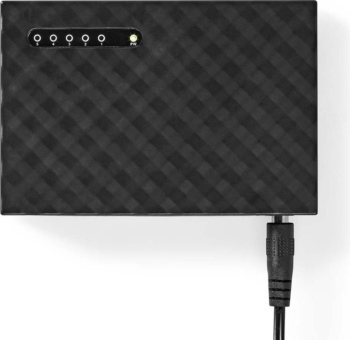 Produktbild Nedis Netzwerkschalter | Wired Geschwindigkeit: Gigabit | Anzahl Ethernet-Ports: 5 (5 Ports)