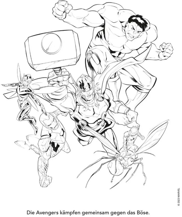 Actual product image Marvel Avengers: Heroes to colour in