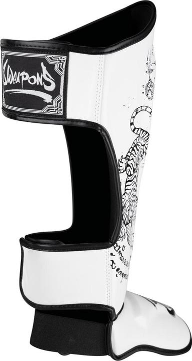Actual product image 8Weapons 8 WEAPONS Shin Guards - Sak Yant Tigers white M (M)