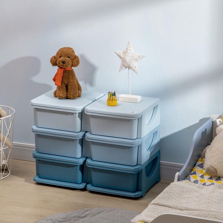 Actual product image Homcom Children's drawer unit with rounded edges