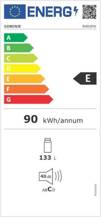 Energie-Label Gorenje R 492 PW (133 l)