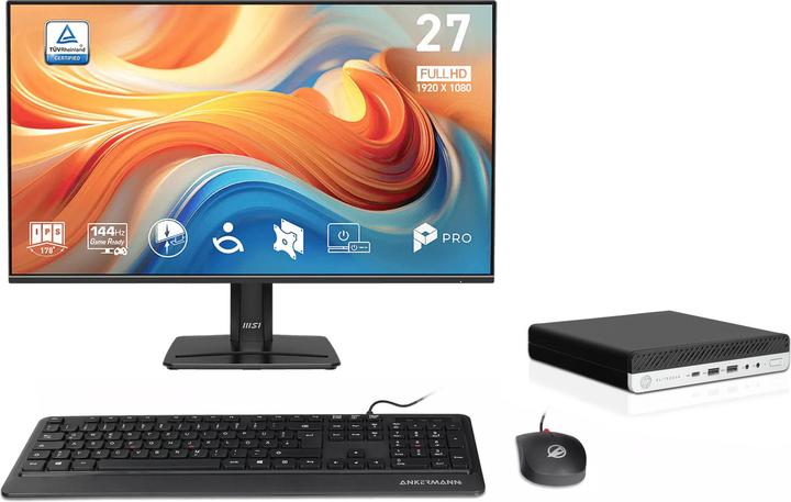 Lenovo HP EliteDesk 800 G4 Mini PC Bundle (16 Go, 500 Go, A / Comme neuf)