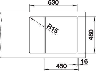 Produktbild Blanco ELON 45 S (Einbauspüle, 65 cm, 50 cm)