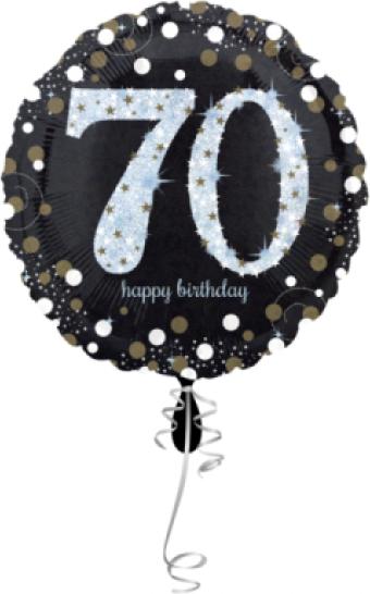 Actual product image Amscan Balloon 70 Years "Happy Birthday (5 x)