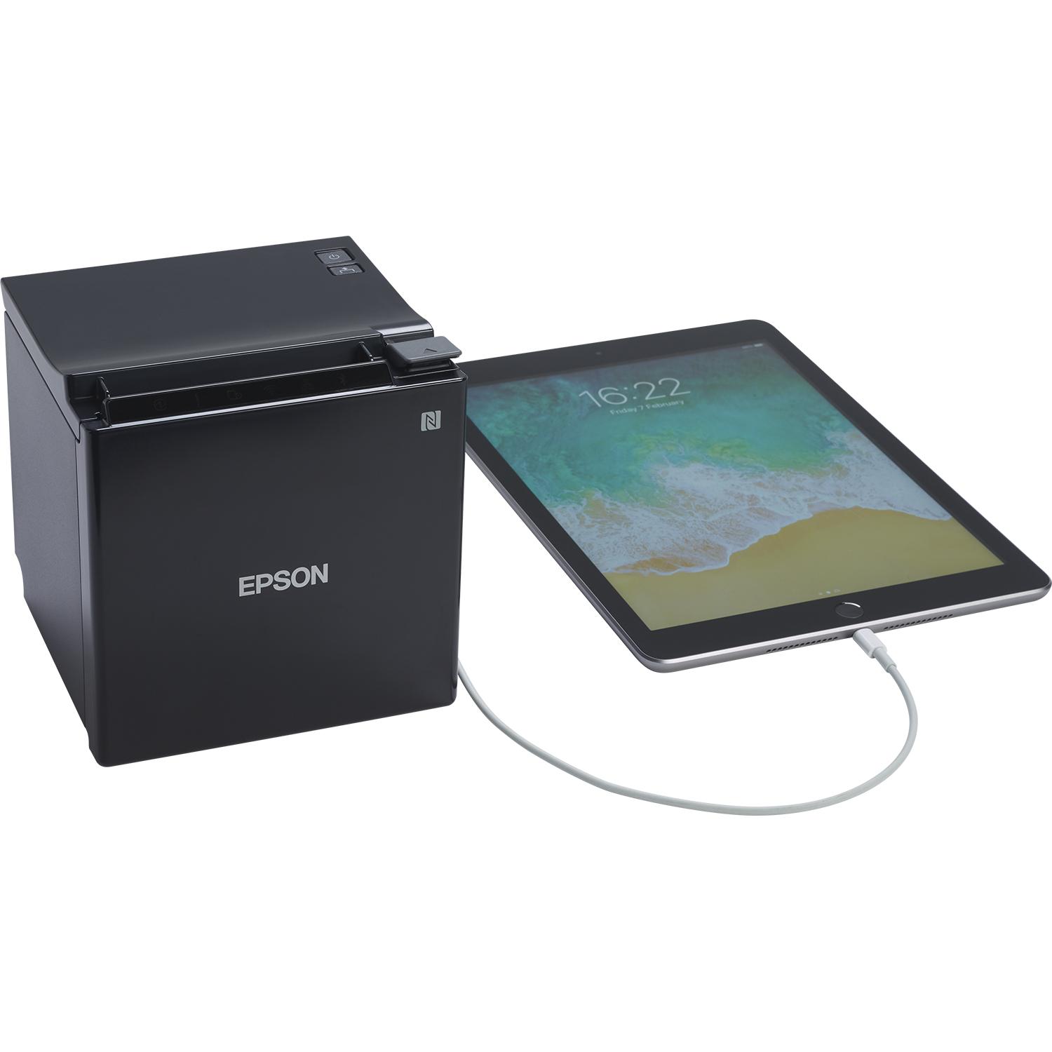 Epson TM-m30II-HF (152F3): Ethernet + Wifi, Lightning, Black, PS, EU, Fiscal DE (5 years) (NFC, Lightning, USB 2.0, WLAN...