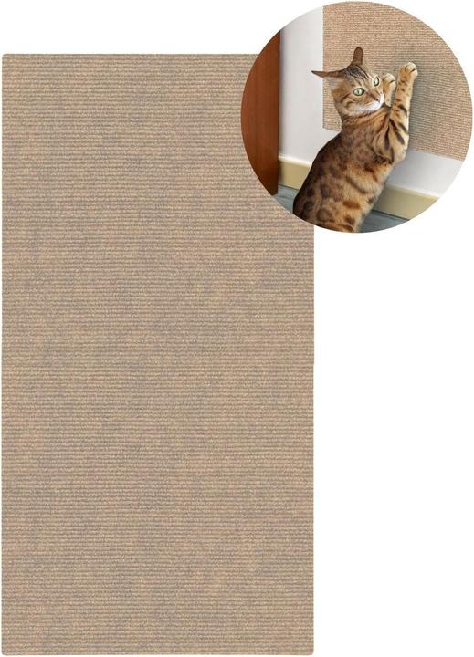 Hermex Kratzmatte für Katzen Klettermatte Kratzschutz Kratzbrett Kratzwand (200 cm, Beige)