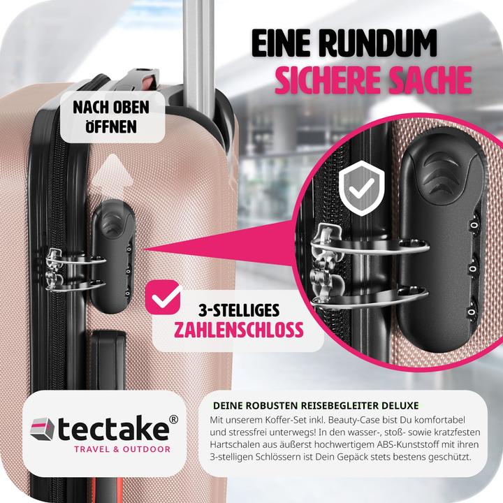 Immagine prodotto tectake Set di valigie Valigie Trolley Set di trolley Hardcase (90 l, M (50 - 90l))