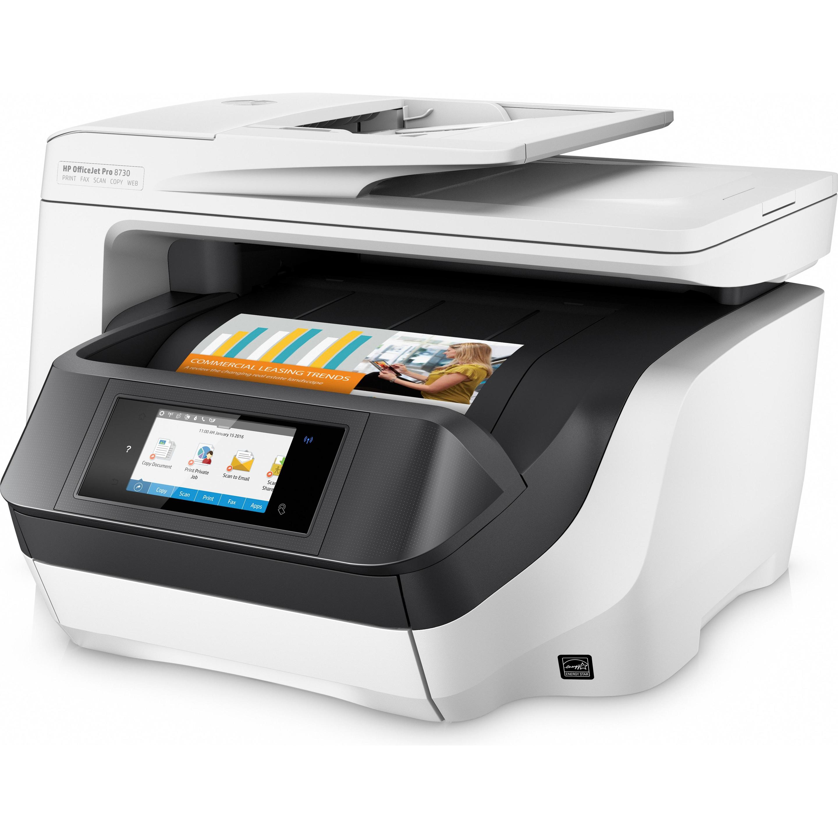 Thumbnail - HP OfficeJet Pro 8730 (Tintenpatrone, Farbe), Drucker, Weiss