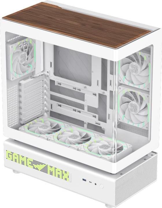 Actual product image GameMax Boitier Moyen Tour ATX N90 ARGB avec panneaux vitrés (Blanc) (ATX, ITX, Mini-ATX)