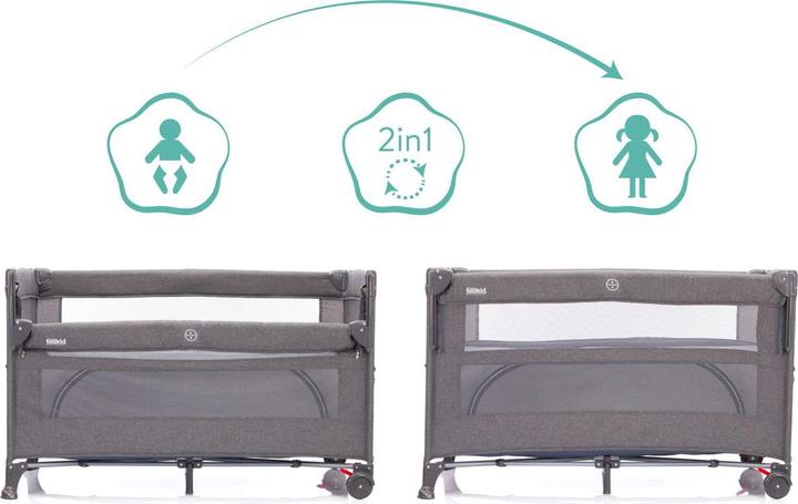 Actual product image Fillikid Porto travel cot