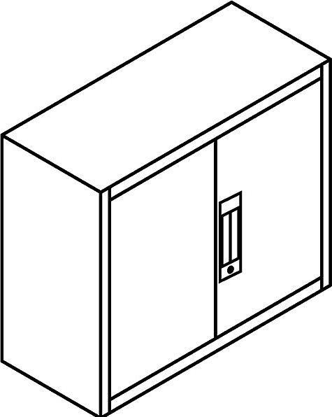 Actual product image C+P ACURADO add-on cupboard with hinged doors (93 x 50 x 50 cm)