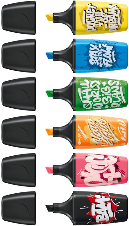 Actual product image STABILO Boss Mini Snooze Case of 3 (Green, Pink, Orange, 5 mm, 3 x)