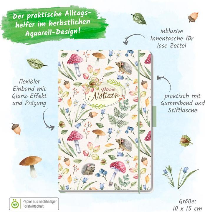 Actual product image Notebook small forest idyll (Dotted)