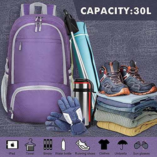 Actual product image Only-Bags.Store Lightweight foldable backpack-Packable backpacks, small foldable backpacks Hiking backpack (30 l)