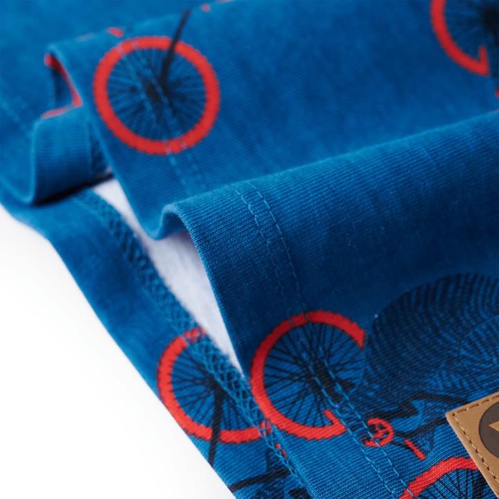 Produktbild vidaXL Kinderpyjama mit Langen Ärmeln Petrolblau 128,Material (128)