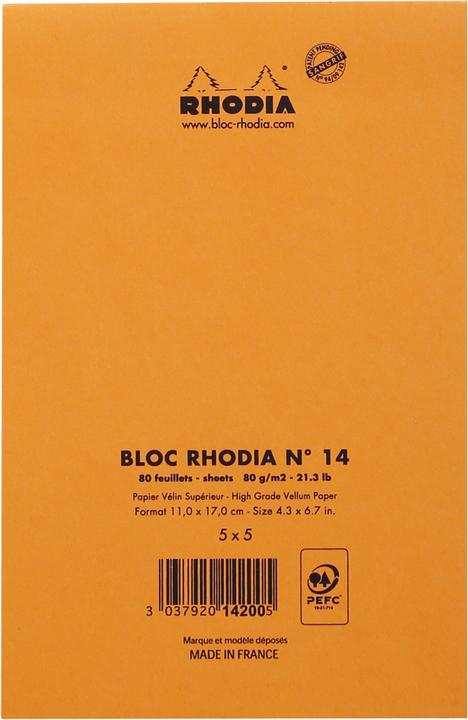 Actual product image Rhodia Basics (A1, Checked, Hardcover)