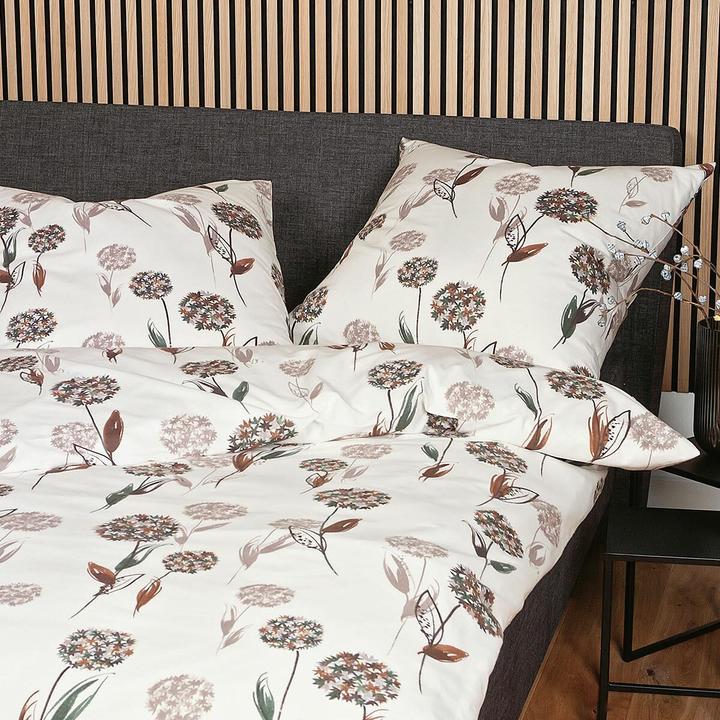 Produktbild Janine Feinbiber Bettwäsche Davos 65151 rotbraun mauve (Bettwäsche Set, 155x220 cm + 80x80 cm)