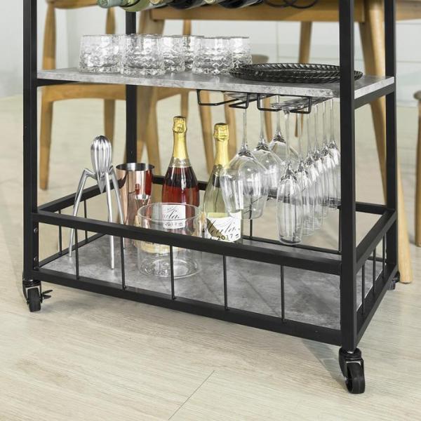 Image du produit SoBuy Chariot de service avec plateau amovible