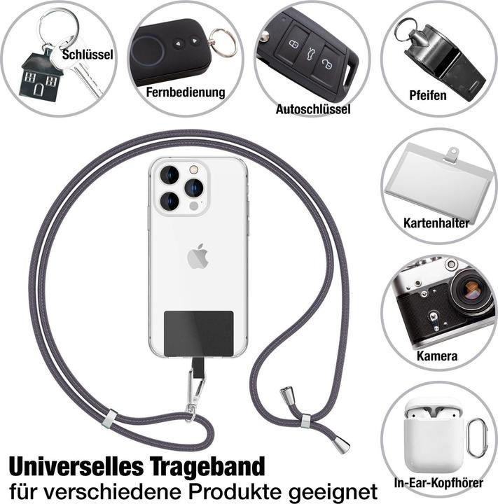 Image du produit Nalia Chaîne universelle pour téléphone portable à porter autour du cou avec pad