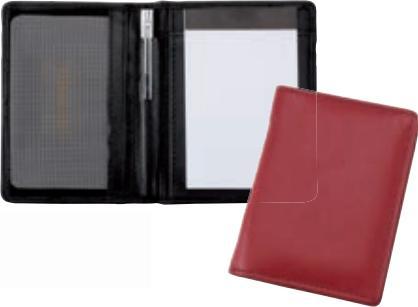 Actual product image Notepad case, made of leather, black incl. mesh pocket for business cards, notepad DIN A8 (Document & Wallet)