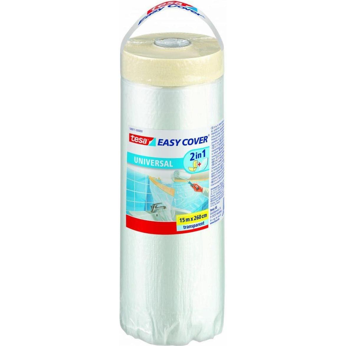 tesa, Nastro adesivo, 58871-00000-00 Plástico protector + cinta de pintar, Trasparente