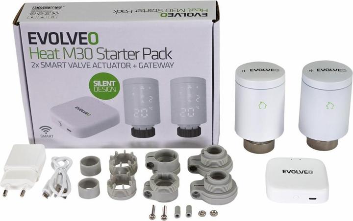 Actual product image Evolveo Zestaw startowy Heat M30v2 2 × głowica termostatyczna + bramka