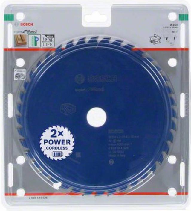 Produktbild Bosch Professional Zubehör Akku-Kreissägeblatt Expert for Wood, 254 x 2,1/1,6 x 30, 40 Zähne
