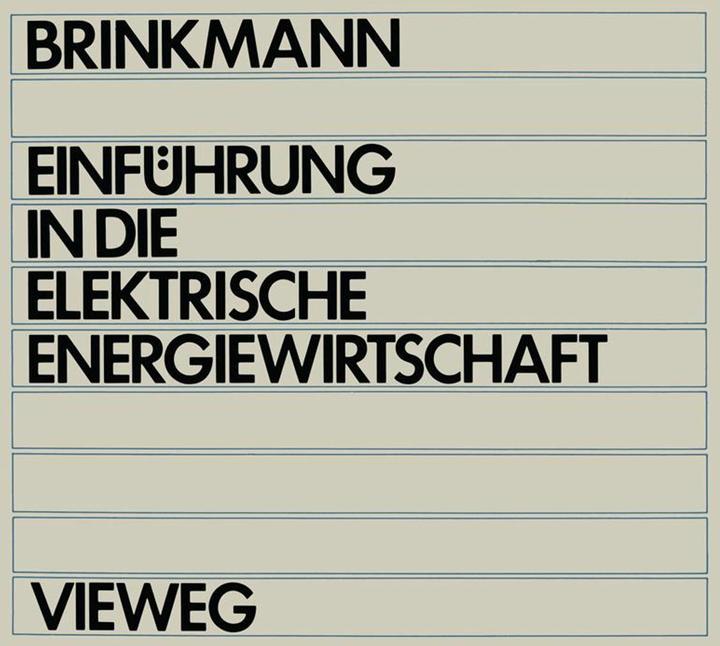Produktbild Einführung in die elektrische Energiewirtschaft (Deutsch, Karl Brinkmann, 1980)
