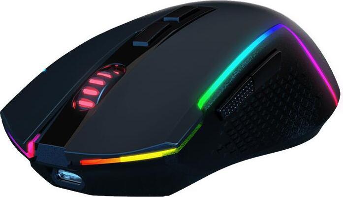 Produktbild Redragon Trident Wireless Bluetooth & Wired Gaming Mouse Black RGB Lighting (Kabelgebunden, Kabellos)