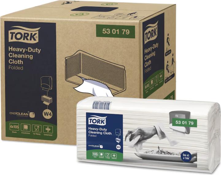 Tork Extra Strong Cleaning Cloths White W4, multiuso, 4 x 105 panni 530179 Quantità: 420pcs. (420 pz.)