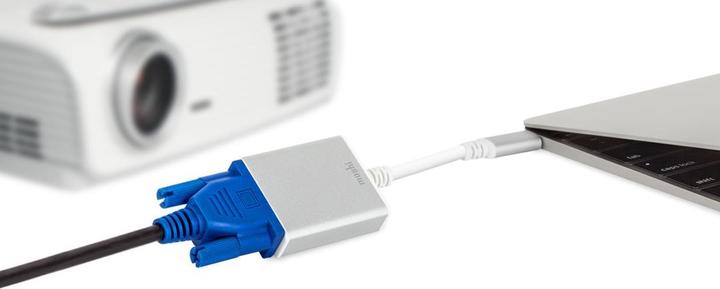 Actual product image Moshi USB-C to VGA adapter - Silver (USB-C, 1.30 cm)