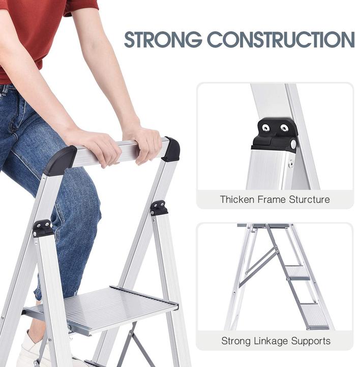 Actual product image Kingrack Klappbare Trittleiter mit Handlauf (Stile)