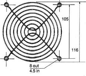 Produktbild Sunon SCHUTZGITTER FÜR LÜFTER 120 x 120mm