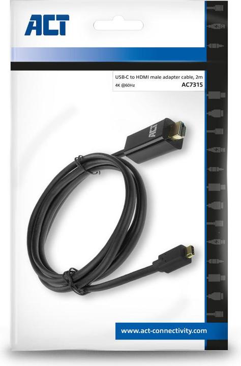 Actual product image USB C — HDMI (Typ A) (2 m, HDMI, 1.4)