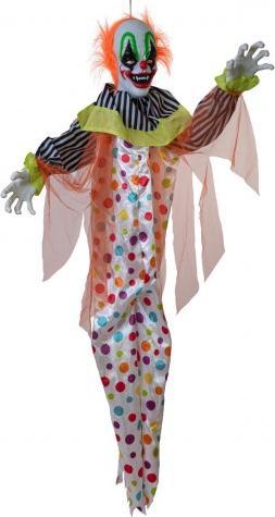 Europalms Halloween Figur Clown Curby, animiert, 155cm (1 pcs.)