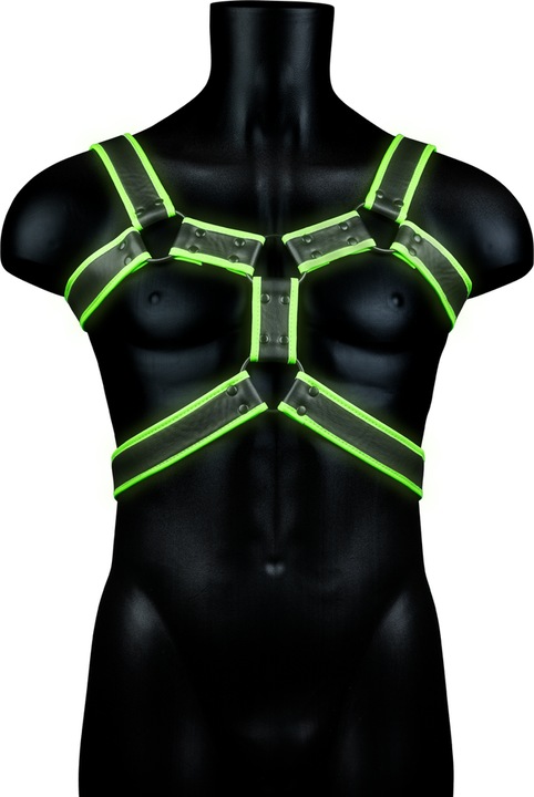 Image du produit Ouch! Harnais de corps - Glow in the Dark/Noir - L/XL