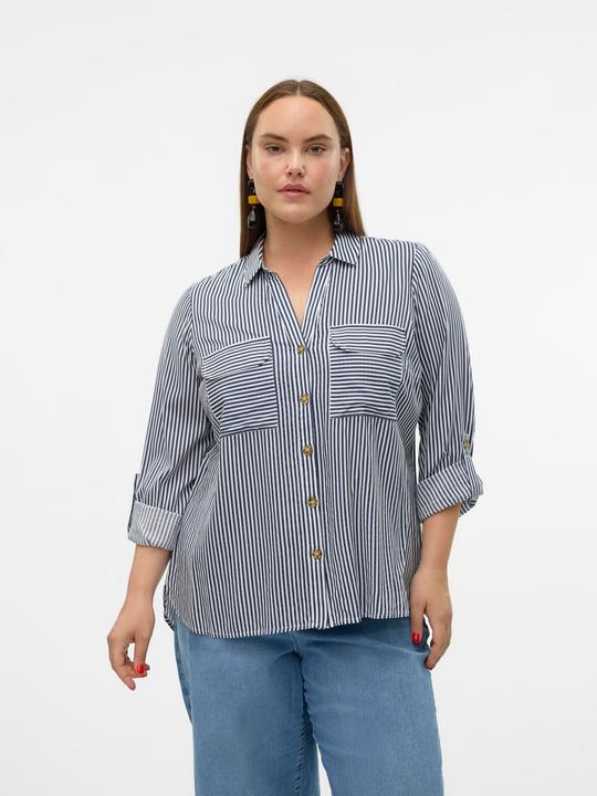 Produktbild Vero Moda Normal geschnitten Hemdkragen Curve Ärmel mit Umschlag Hemd Hemd (52)