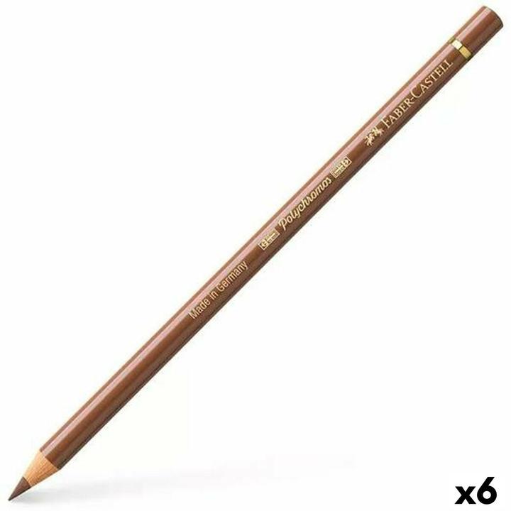 Actual product image Faber-Castell Buntstifte Polychromos Braun 6 Stücke (6 x)