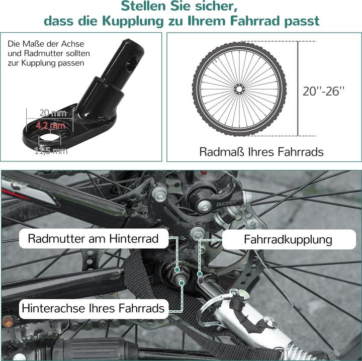 Produktbild Homcom 2 in 1 Fahrradanhänger für 2 Kinder