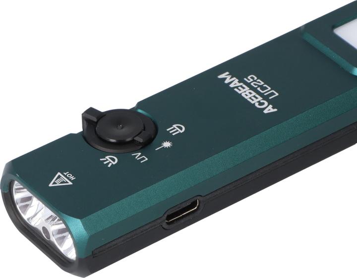 Actual product image AceBeam UC25 mit 3.100 Lm Kalt.- Warmweissem / UV Licht und grünem Laser / Grün (14.20 cm, 3100 lm)