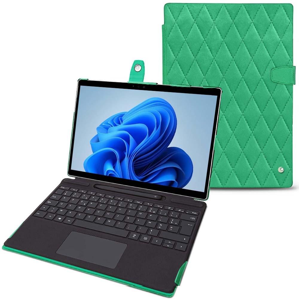 Noreve Lederschutzhülle Microsoft Surface Pro8 (Microsoft Surface Pro 8), Tablet Hülle, Grün