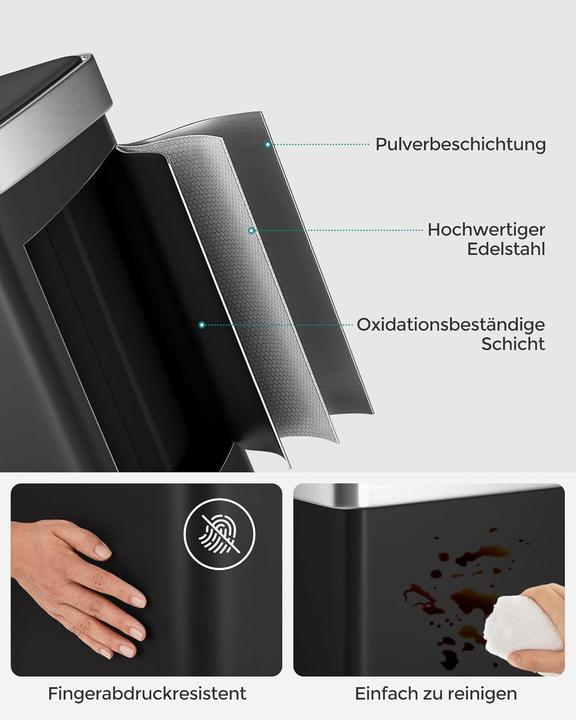 Produktbild Songmics Softclose Mülltrennsystem 2 x 30 Liter (60 l)