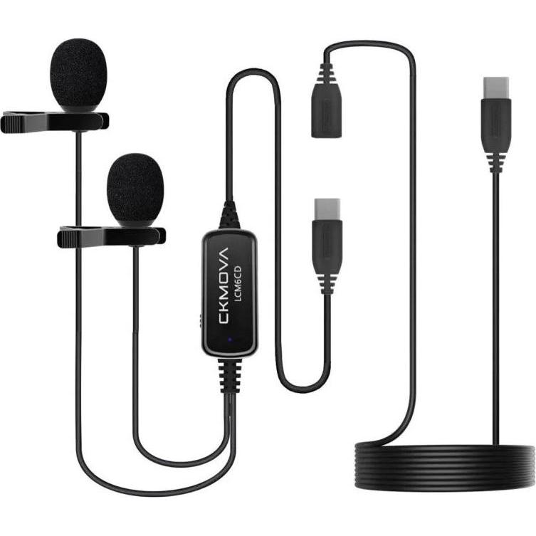 Thumbnail - Ckmova LCM6CD - duales USB-C-Lavaliermikrofon, Mikrofon